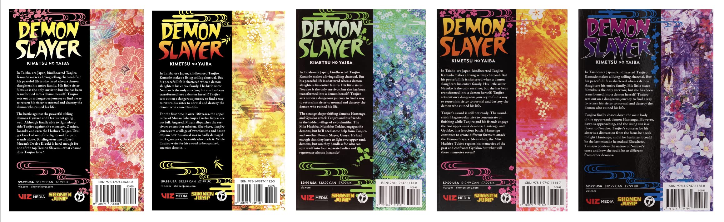 Demon Slayer Vol. 11-15 Bundle Set (5 Book Collection)