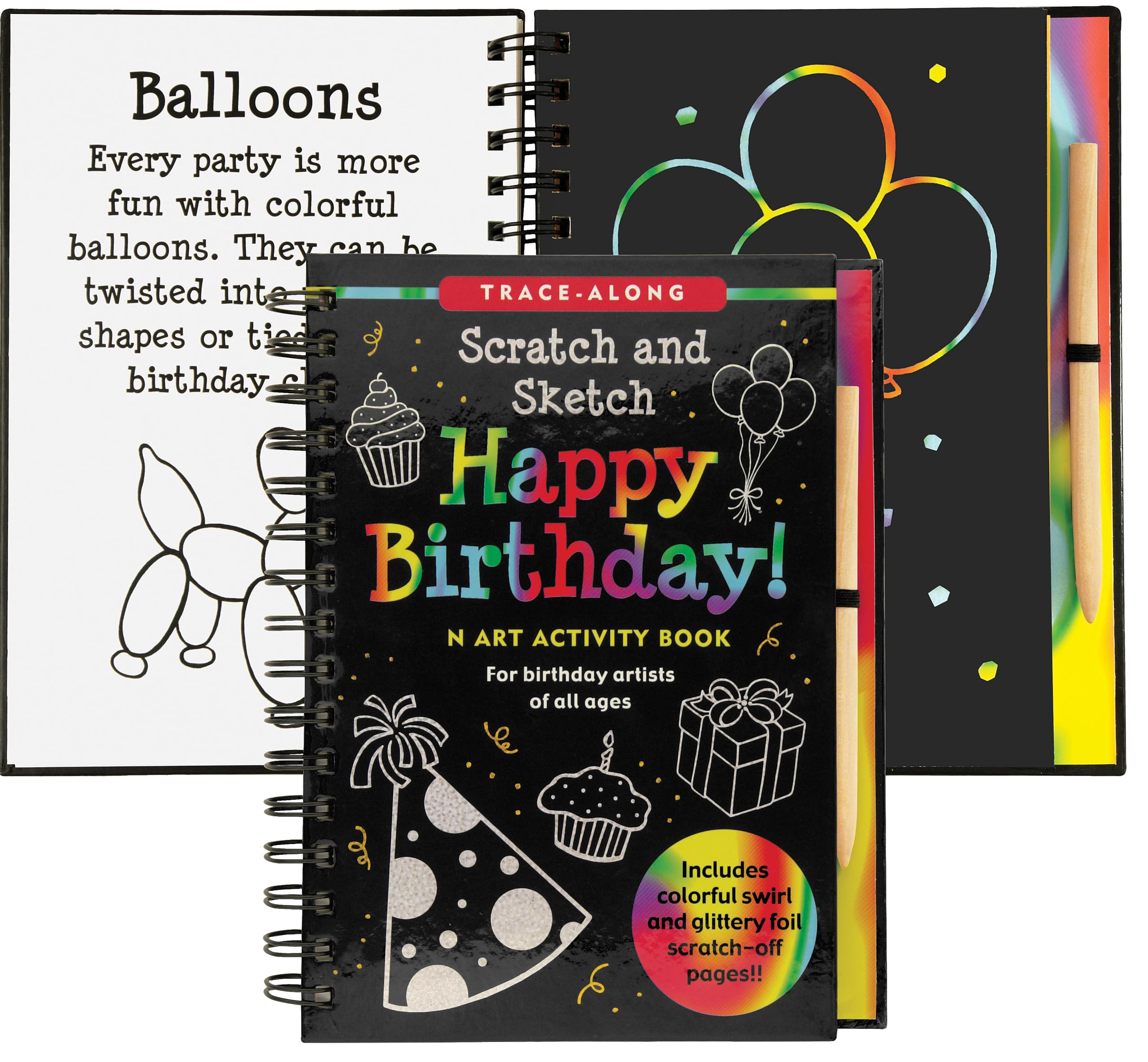 Happy Birthday! Scratch & Sketch (An Art Activity Book for Birthday Artists of All Ages) (Trace-Along Scratch and Sketch)