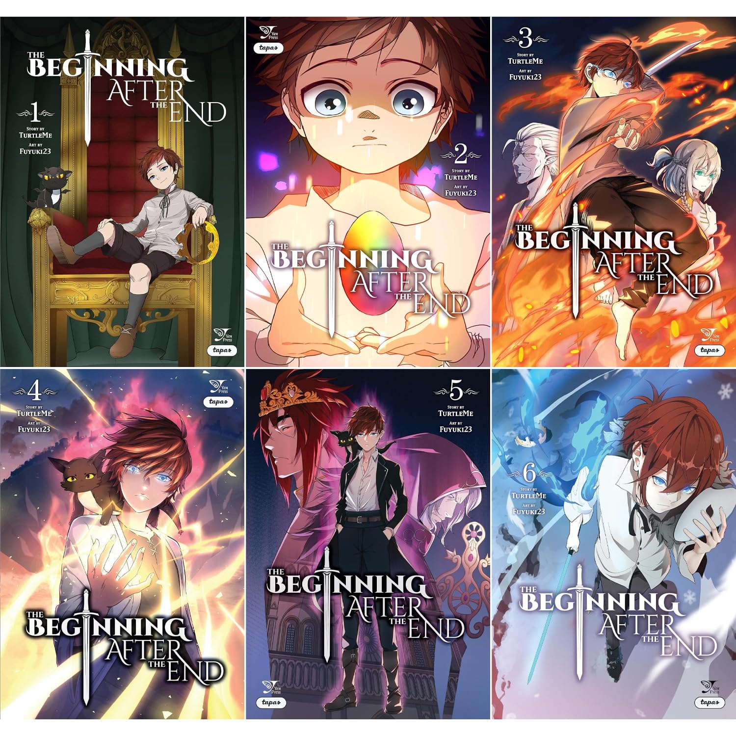 The Beginning after the End Comic Series 6 Books Set Vol 1-6 By TurtleMe