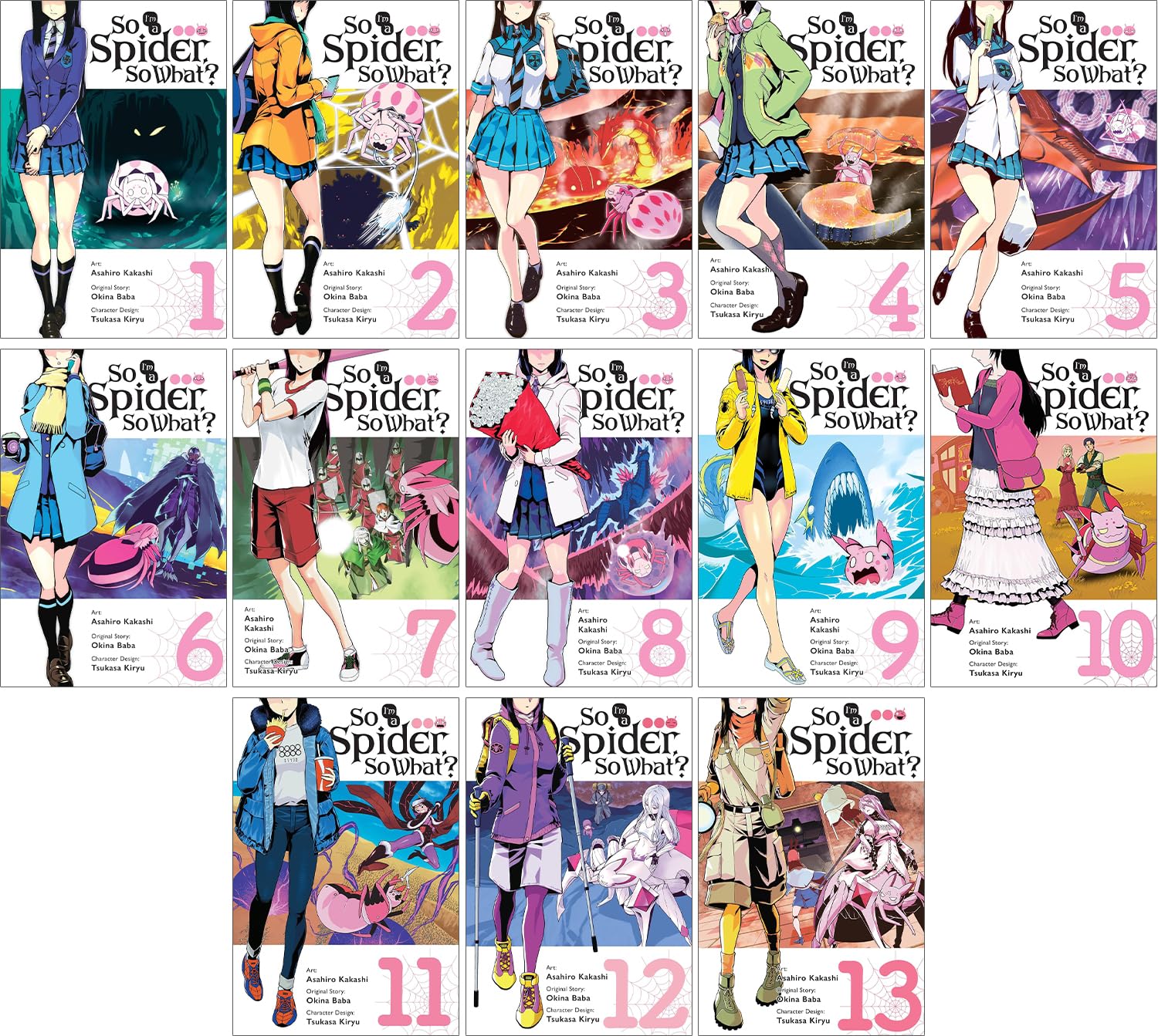 So I'm a Spider, So What? Vol. 1-13 (Manga) , 13 Books Collection Set, by Okina Baba and Asahiro Kakashi