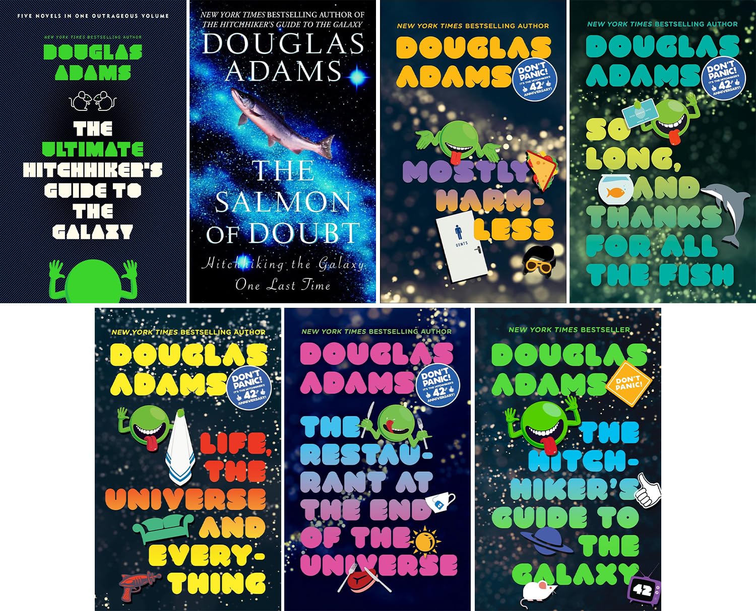 Hitchhiker's Guide to the Galaxy Series, Set of 7 Books