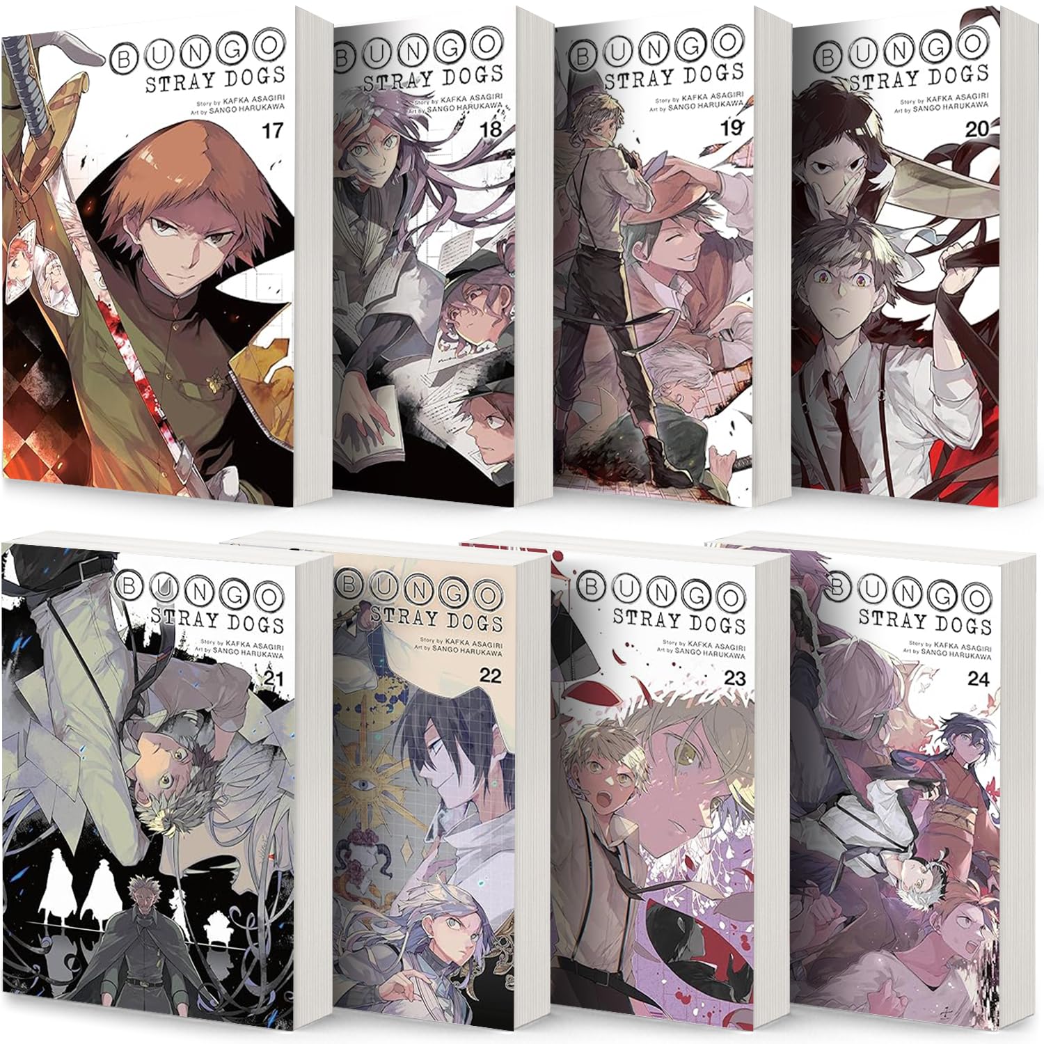 Bungo Stray Dogs Manga Set Vol 17-24, Set of 8 Books by Kafka Asagiri