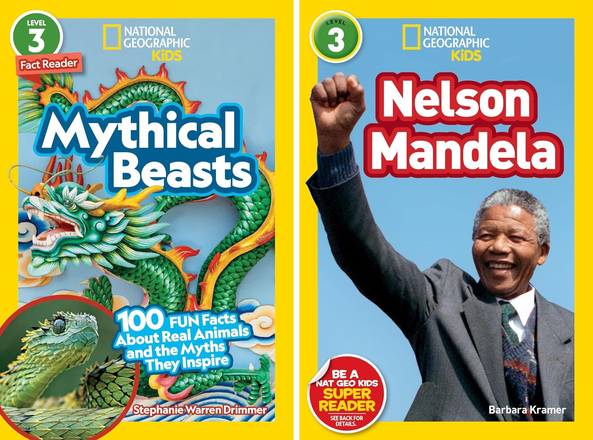 National Geographic Kids Readers Level 3 10-Book Set – Erupt!, Gallop!, Amazing Animal Journeys, Butterflies, Whales, Ibn Al-Haytham, Ink!, Martin Luther King, Jr., Mythical Beasts, Nelson Mandela