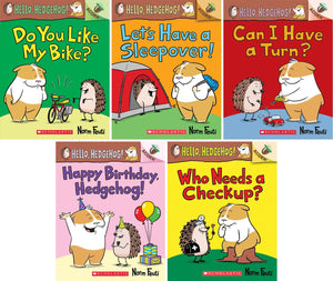 Hello, Hedgehog! Collection (5 Paperback Books) - Do You Like My Bike?, Let's Have a Sleepover!, Can I Have a Turn?, Happy Birthday, Hedgehog!, Who Needs a Checkup?