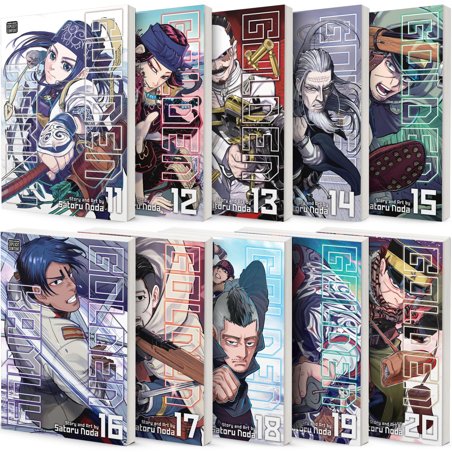 GOLDEN KAMUY Series: Vol 11-20 Collection 10 book set by Noda Satoru