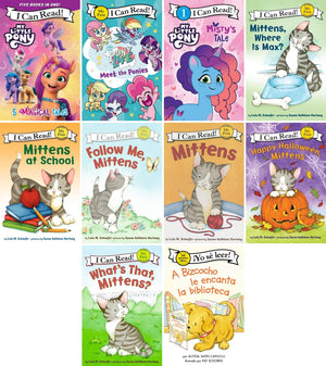 My Little Pony & Mittens My First I Can Read Collection 10 Books Set: 5 Magical Tales, Pony Life, Misty’s Tale, Mittens Series + Biscuit Loves the Library, Early Reading Books for Kids