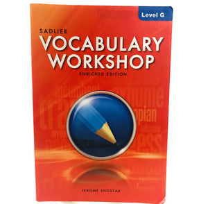 Vocabulary Workshop Enriched Edition Level G ©2012