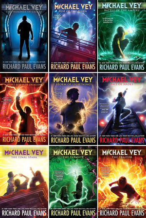 Michael Vey Series 9 Books Set - The Prisoner of Cell 25, Rise of the Elgen, Battle of the Ampere, Hunt for Jade Dragon, Storm of Lightning, Fall of Hades, The Final Spark, The Parasite, The Traitor