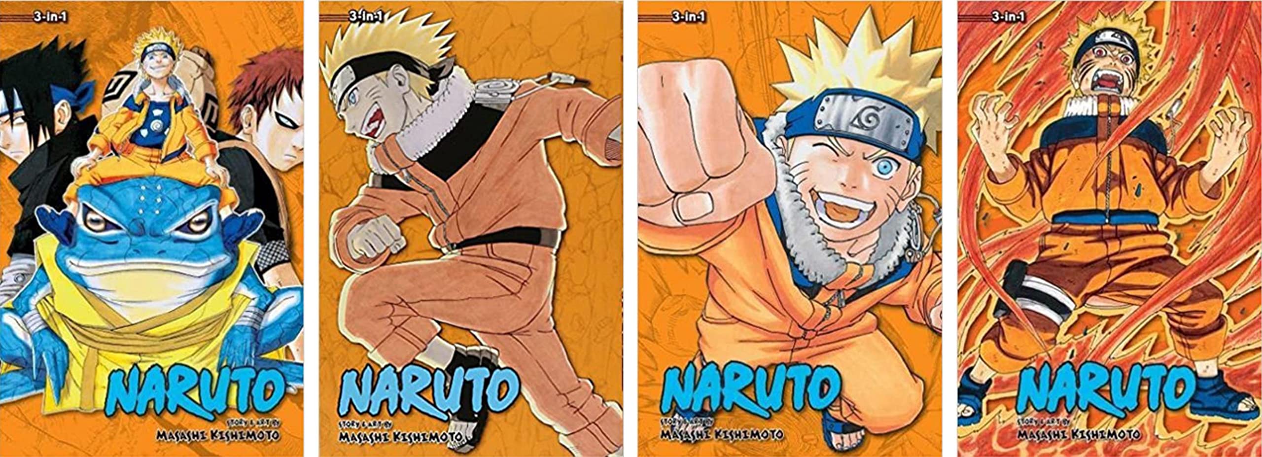 Naruto 3-in-1 Edition Manga Set Vol. 1-12 by Masashi Kishimoto