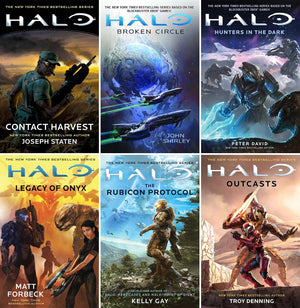 Halo Series, Collection Set of 6 Books. Contact Harvest, Broken Circle, Hunters in the Dark, Legacy of Onyx, The Rubicon Protocol, Outcasts