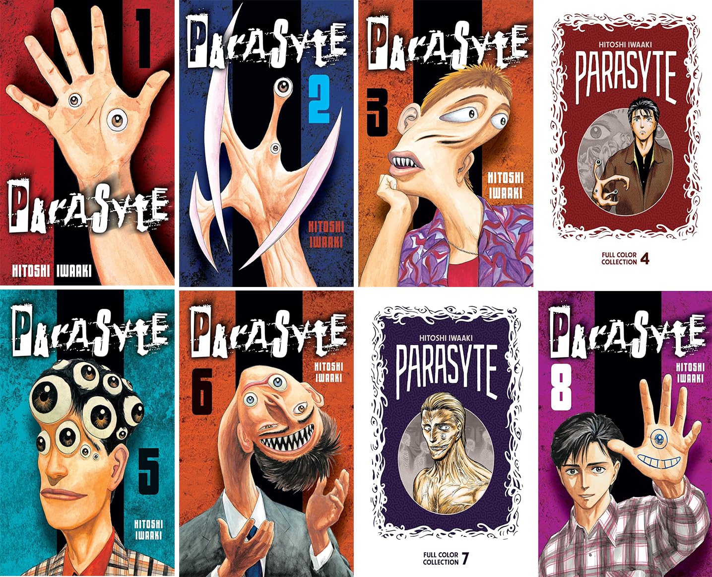 Parasyte Complete 8 Book Collection Vol 1-8 by Iwaaki Hitoshi