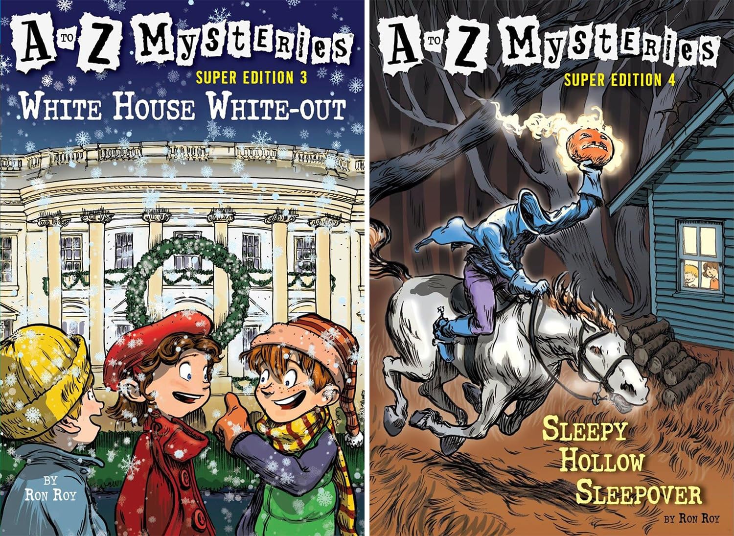 The A to Z Mysteries Super Edition Series. 14 Books Collection Set. Vol. 1- Vol. 14 by Ron Roy