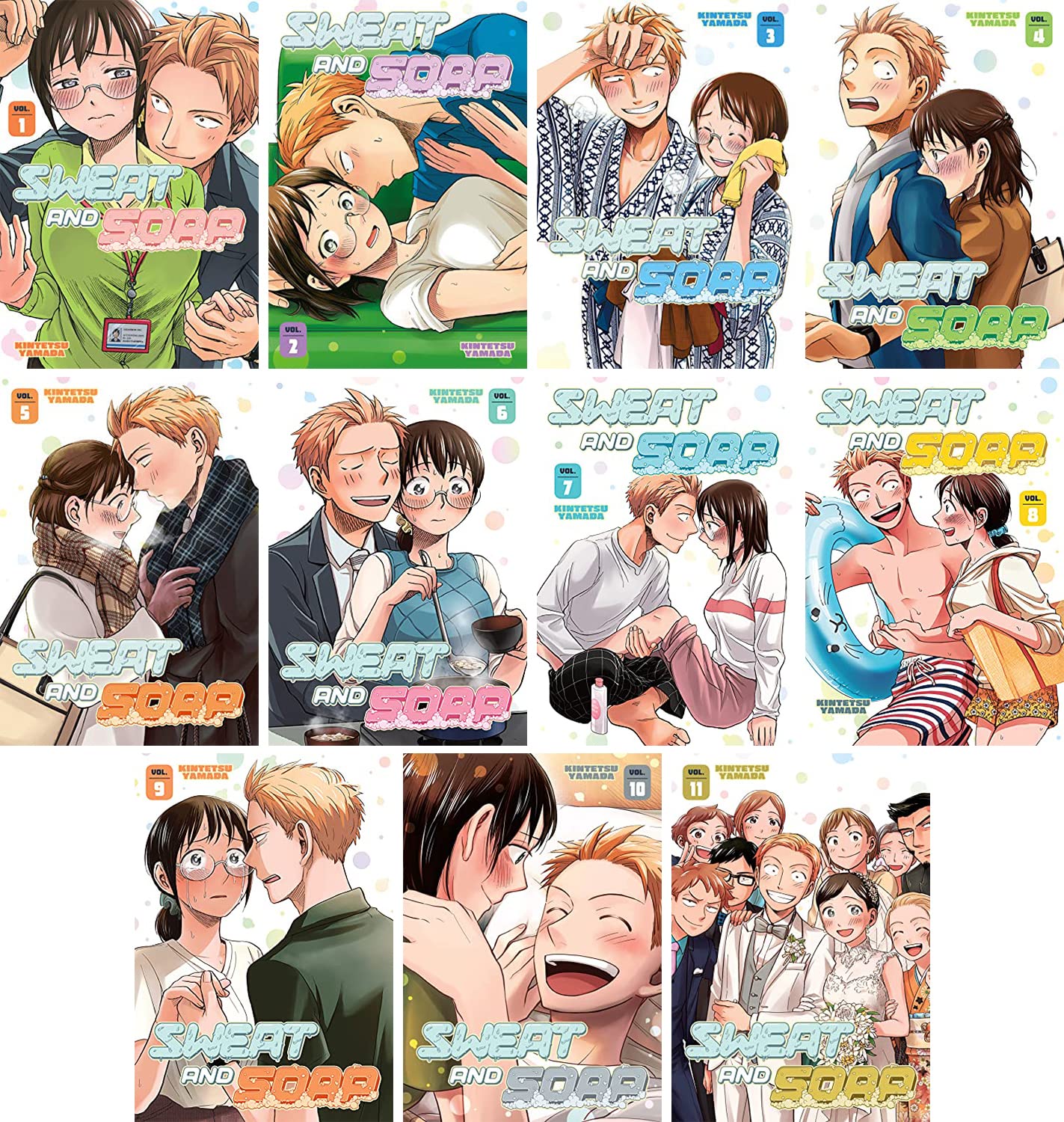 Sweat and Soap Manga Complete Collection Set Volumes 1-11 by Kintetsu Yamada