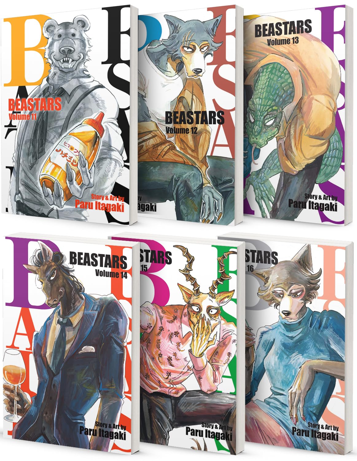 Beastars Manga 6 Books Set Vol 11-16 by Paru Itagaki