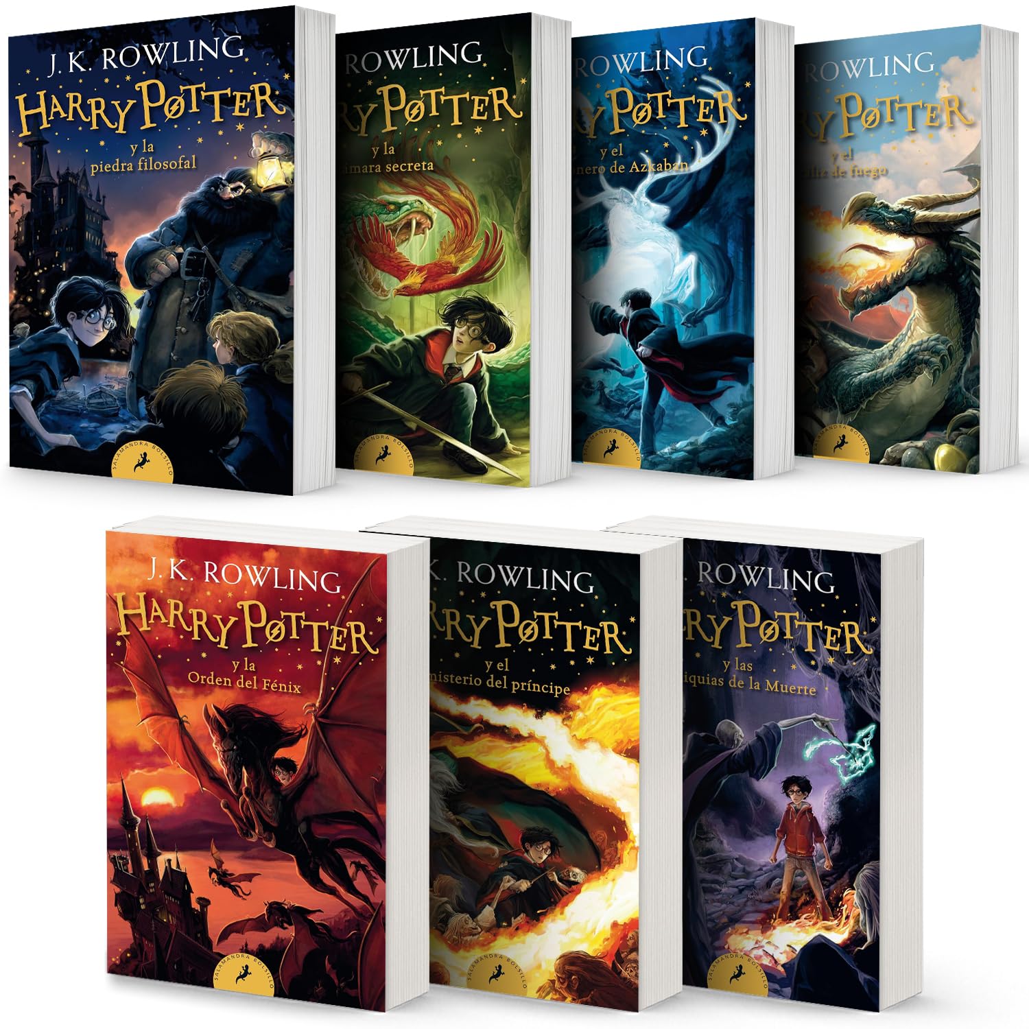 Harry Potter Serise, Spanish Edition Complete Collection Books, Set of 7 Books by J. K. Rowling