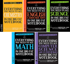 Big Fat Notebook Set 5 Book. Everything You Need to Ace Science, Everything You Need to Ace English Language Arts, To Ace Chemistry, To Ace Math, Everything You Need to Ace Computer Science and Coding