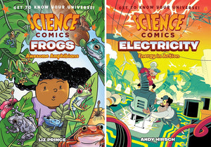 Science Comics: Get to Know Your Universe! 10-Book Collection – Rocks and Minerals, Digestive System, Spiders, Whales, Birds of Prey, Bridges, Periodic Table of Elements, Electricity, Frogs, Crows