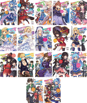 Konosuba: God's Blessing on This Wonderful World! Vol. 1-17 Complete Light Novel Set by Natsume Akatsuki