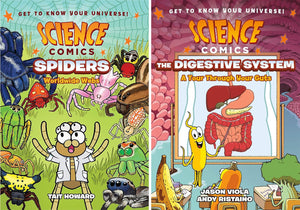 Science Comics: Get to Know Your Universe! 10-Book Collection – Rocks and Minerals, Digestive System, Spiders, Whales, Birds of Prey, Bridges, Periodic Table of Elements, Electricity, Frogs, Crows