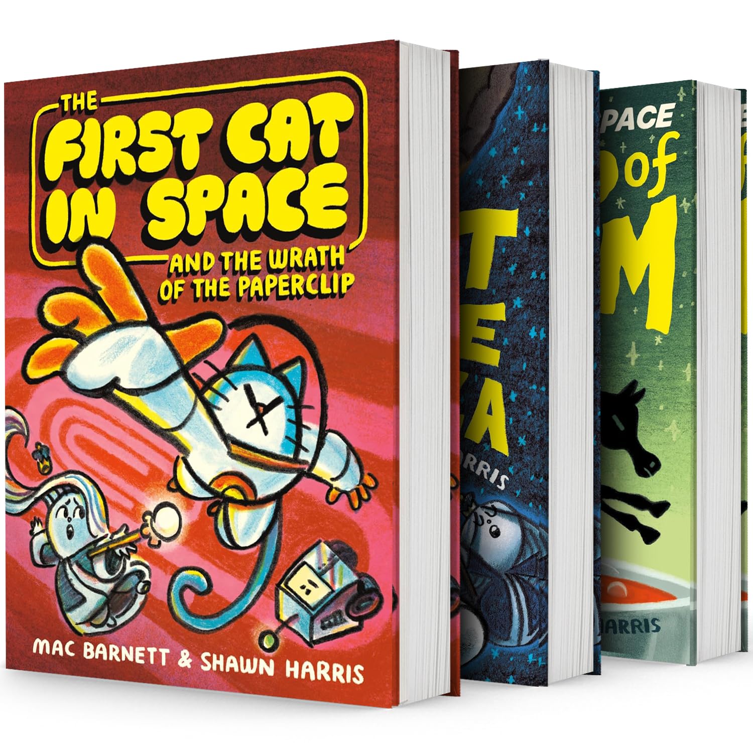 First Cat in Space Series, 3 Books Collection Set, The First Cat in Space Ate Pizza, The First Cat in Space and the Soup of Doom, The First Cat in Space and the Wrath of the Paperclip, by Mac Barnett