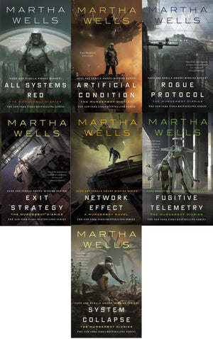 The Murderbot Diaries Collection 7 hardcover book set (All Systems Red, Artificial Condition, Rogue Protocol, Exit Strategy,Network Effect, Fugitive Telemetry)