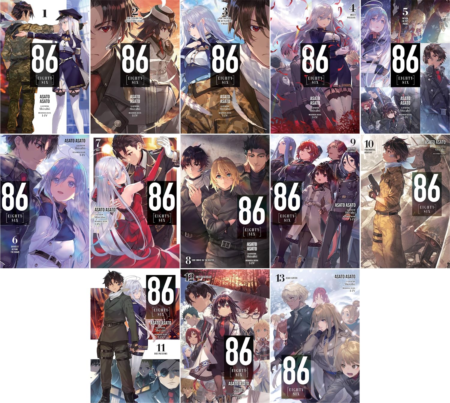 86-EIGHTY-SIX Light Novel 13-Book Set Vol 1-13 by Asato Asato