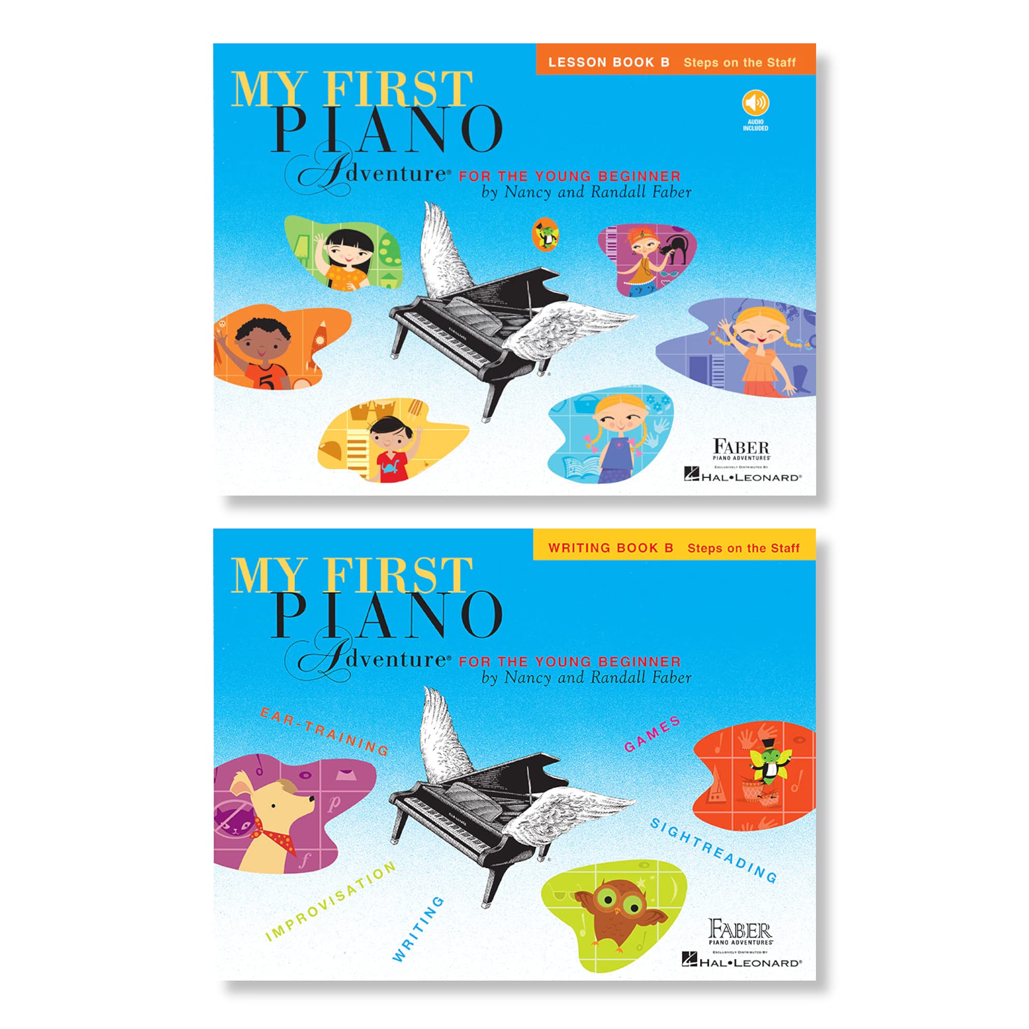 My First Piano Adventures, Level B Set (2 Books) - Lesson Book B with Online Audio, Writing Book B