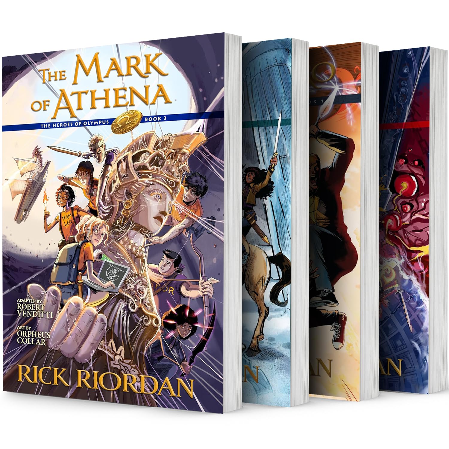 The Heroes of Olympus Series, 4 Books Collection Set, Lost Hero, Son of Neptune, The Mark of Athena, The House of Hades, by Rick Riordan