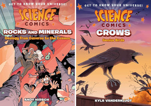 Science Comics: Get to Know Your Universe! 10-Book Collection – Rocks and Minerals, Digestive System, Spiders, Whales, Birds of Prey, Bridges, Periodic Table of Elements, Electricity, Frogs, Crows