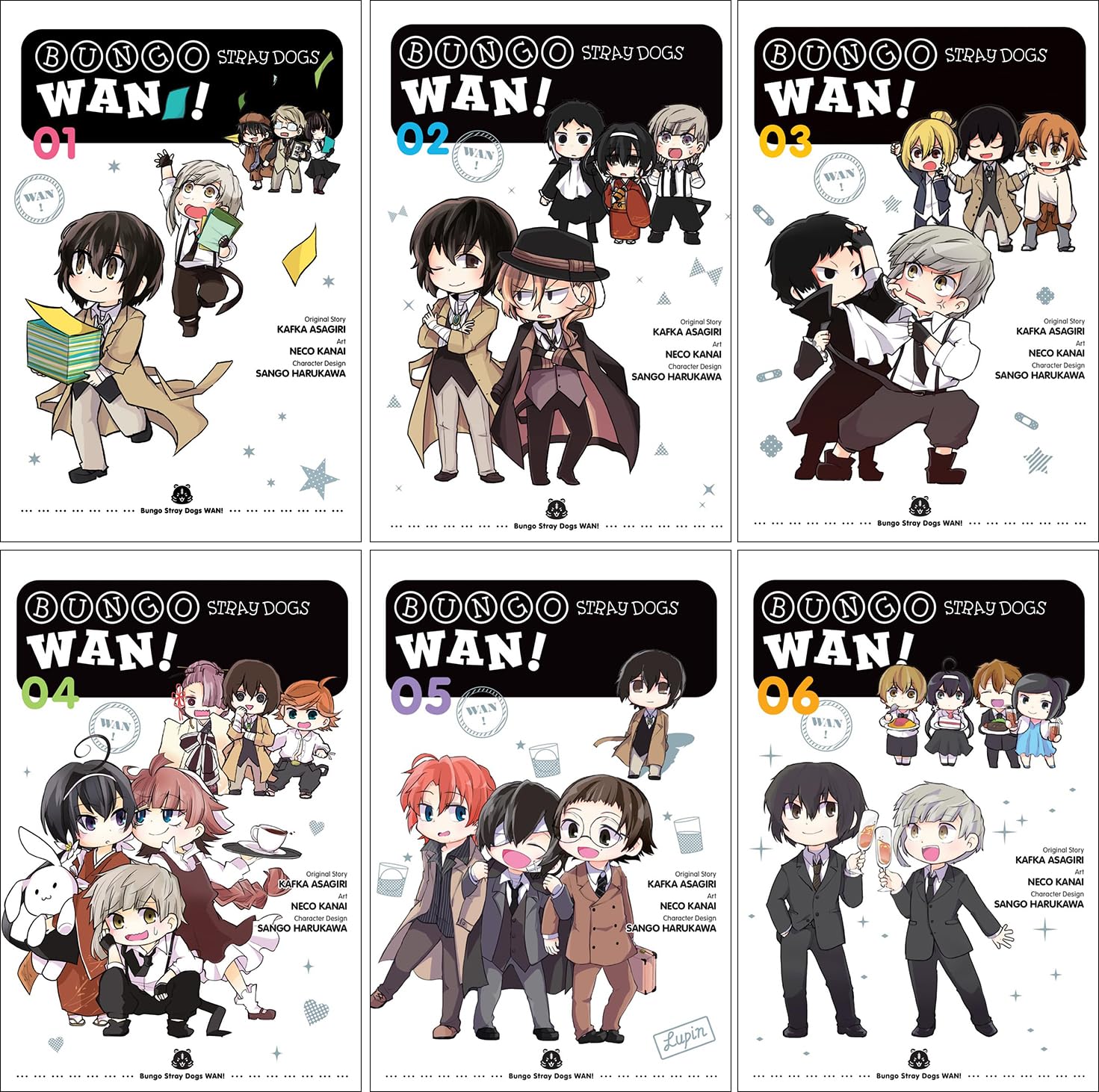 Bungo Stray Dogs: Wan! Series, Set of 6 Books. Vol. 1-6