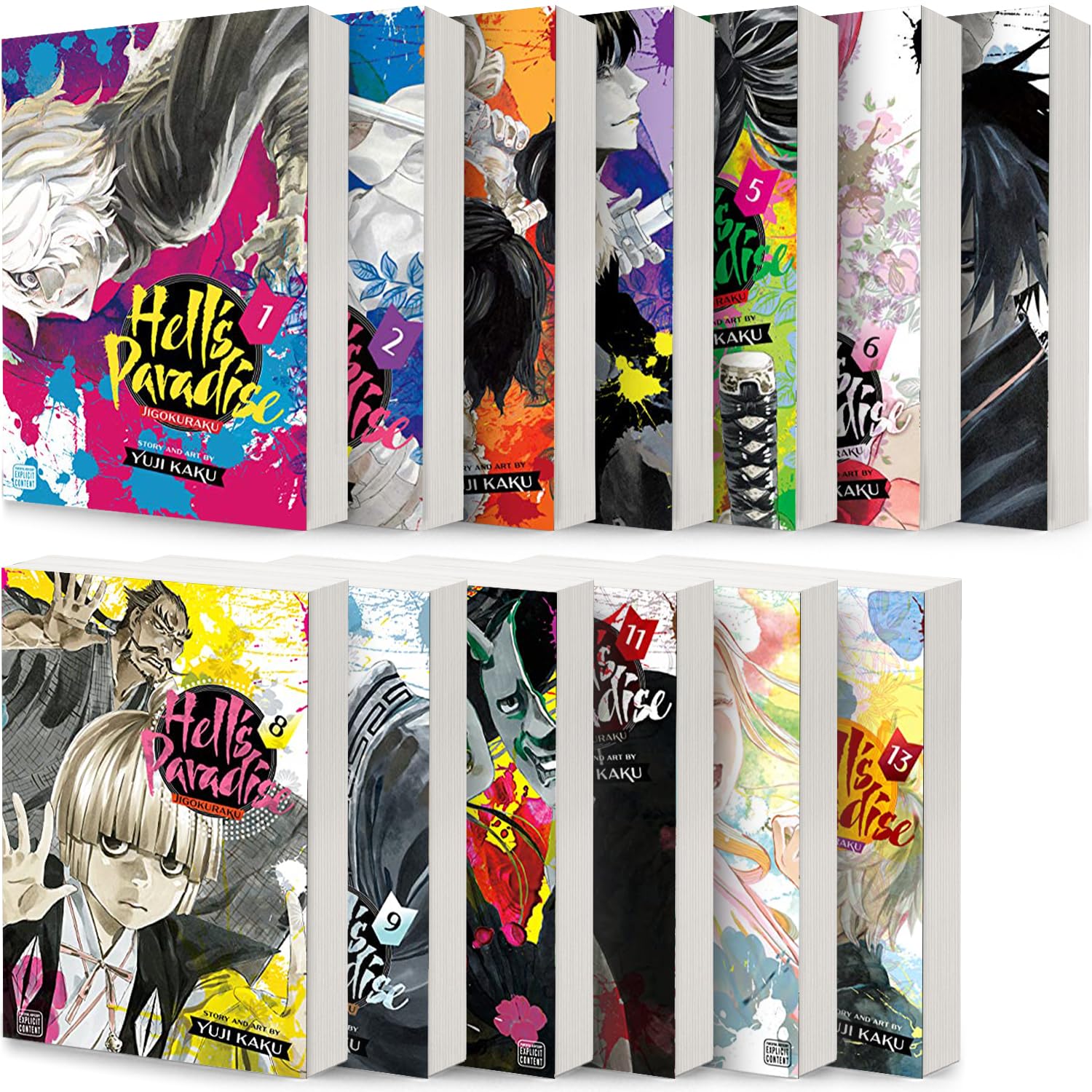 Hell's Paradise: Jigokuraku Complete Vol. 1-13 Collection 13 Book Bundle Set by Yuji Kaku Plus 5 Kokuyo Campus Notebooks of Spy x Family Limited Edition