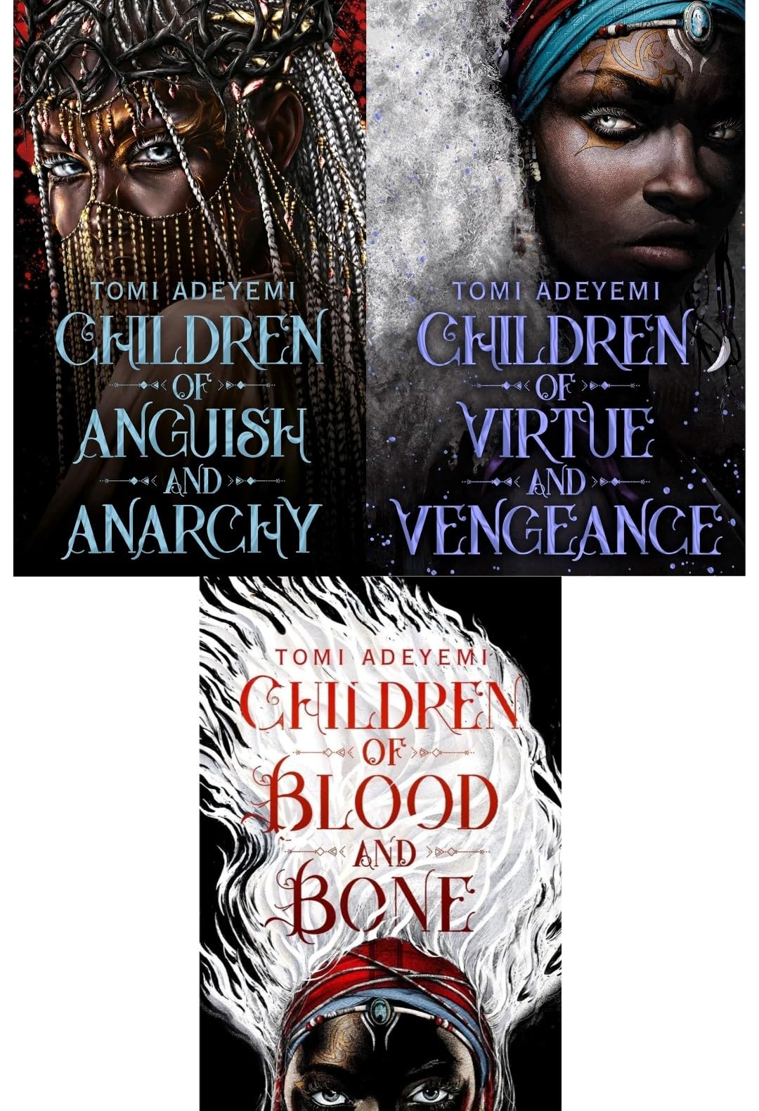 Legacy of Orisha Series 3 Books Set (Paperback) – Children of Blood and Bone, Children of Virtue and Vengeance, and Children of Anguish and Anarchy