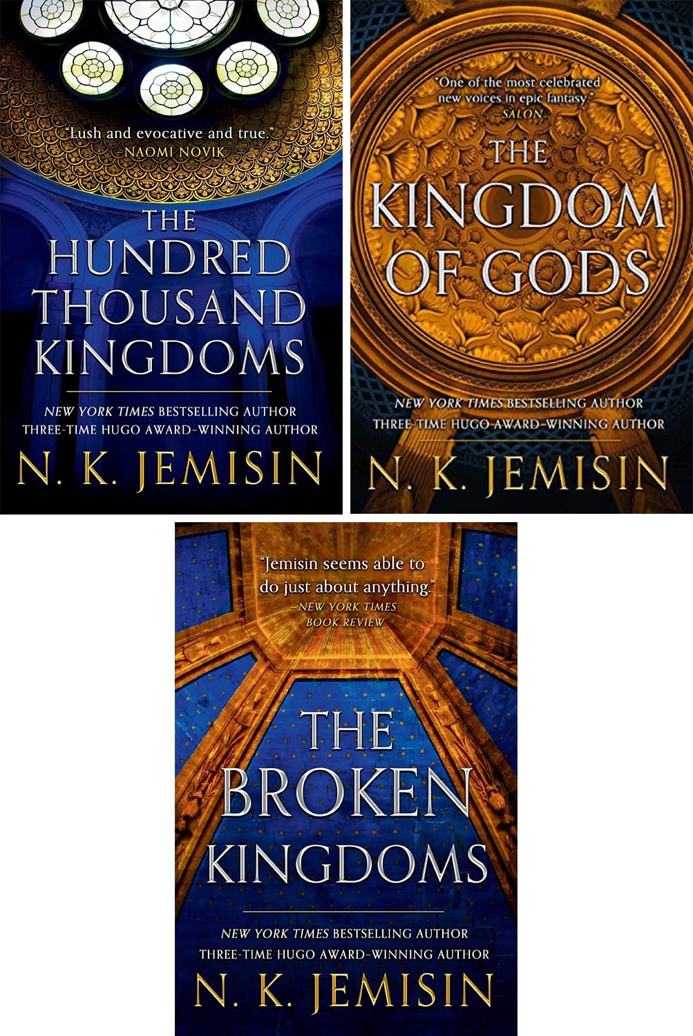 The Inheritance Trilogy Series 3 Books Collection Set By N. K. Jemisin(The Hundred Thousand Kingdoms, The Broken Kingdoms, The Kingdom of Gods)