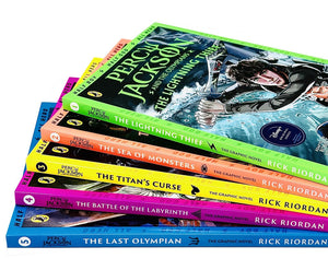 Percy Jackson Graphic Novels Books 1-5 Collection Set: The Lightning Thief, Sea of Monsters, Titan's Curse, Battle of the Labyrinth, The Last Olympian