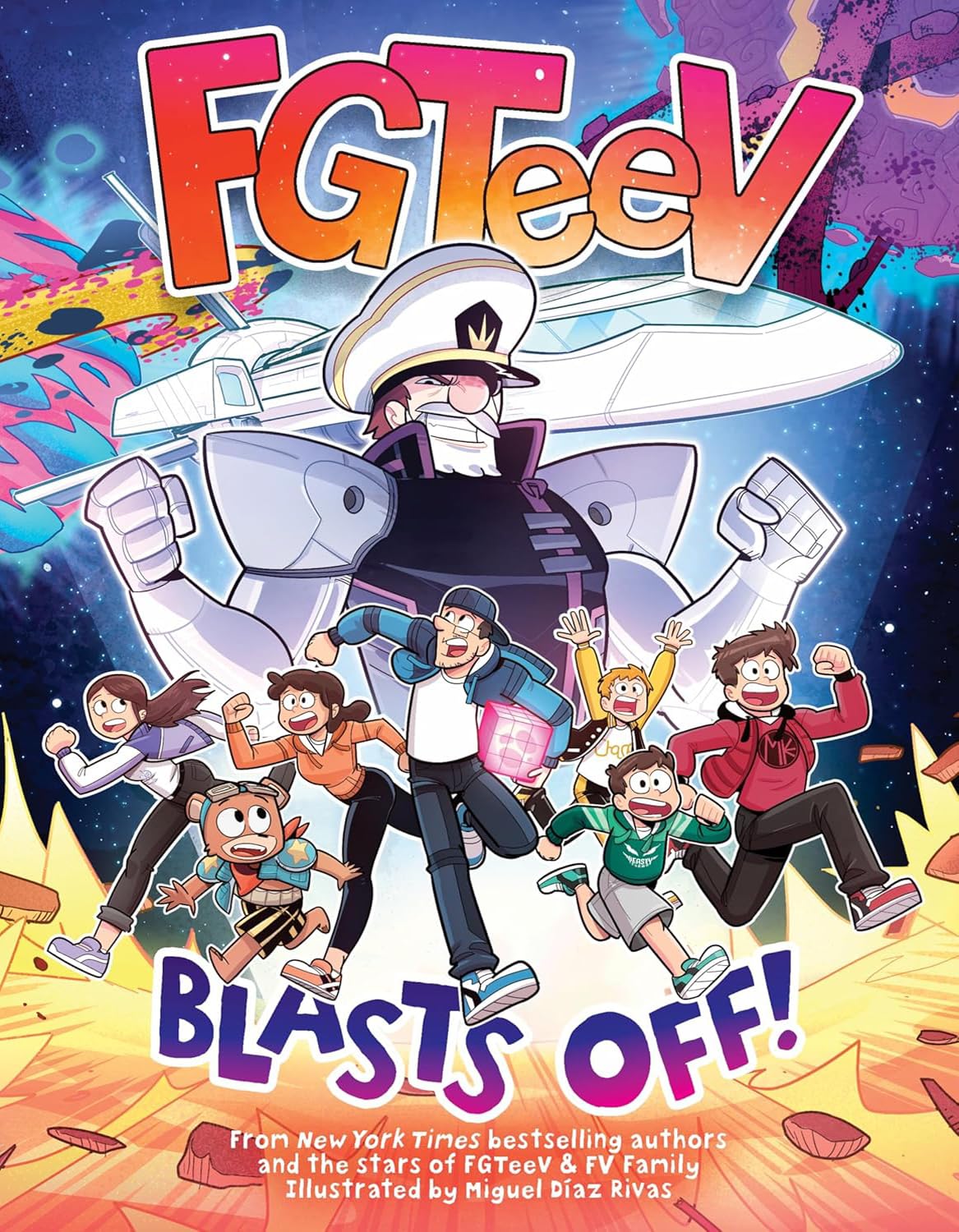 Collection 5 Books Series of FGTeeV. Into the Game! Game Break! Saves the World! Out of Time! Blasts Off! by FGTeeV