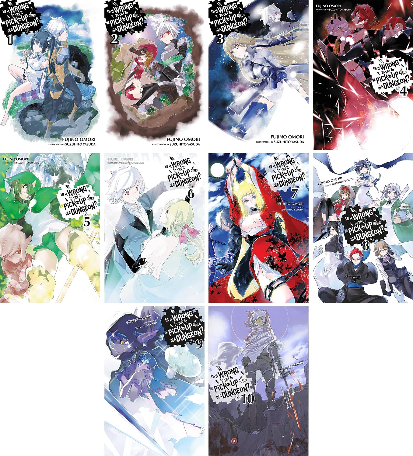 Is It Wrong to Try to Pick up Girls in a Dungeon? Light Novel Set Vol.1-10