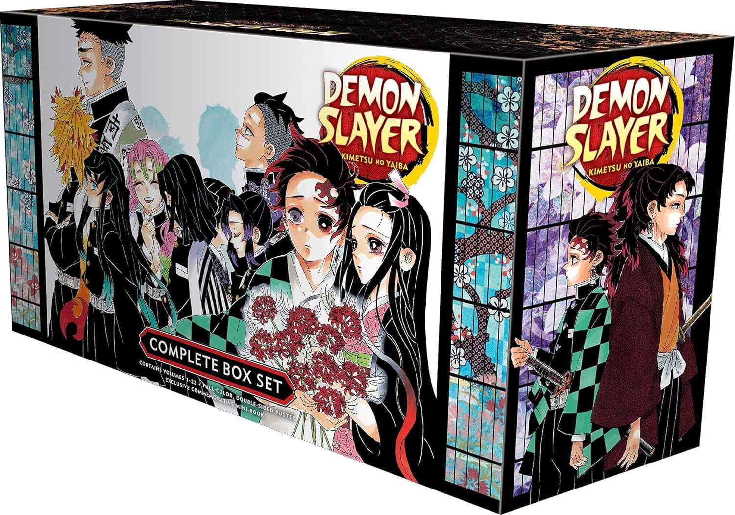 Demon Slayer Manga Box Set Kimetsu no Yaiba (Volumes 1–23) – English Premium Manga Edition with Booklet & Poster – Koyoharu Gotouge, VIZ Media & Juliet Music Bookmark (Demon Slayer: Kimetsu no Yaiba)