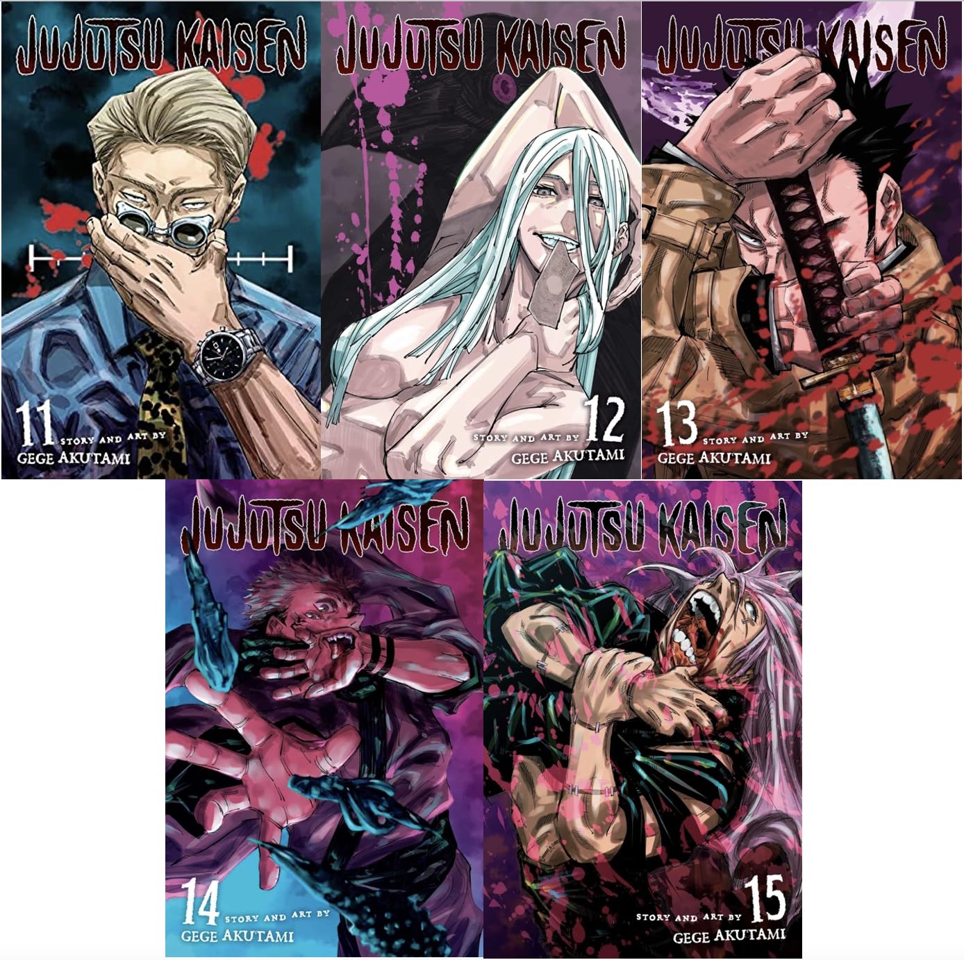 Jujutsu Kaisen Manga Set, Vol. 11-15