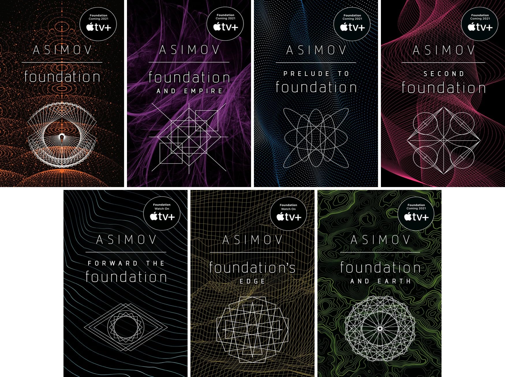 Foundation Series: 7 Books Collection Set. Foundation, Foundation and Empire, Prelude to Foundation, Second Foundation, Forward the Foundation, Foundation’s Edge, Foundation and Earth by Isaac Asimov