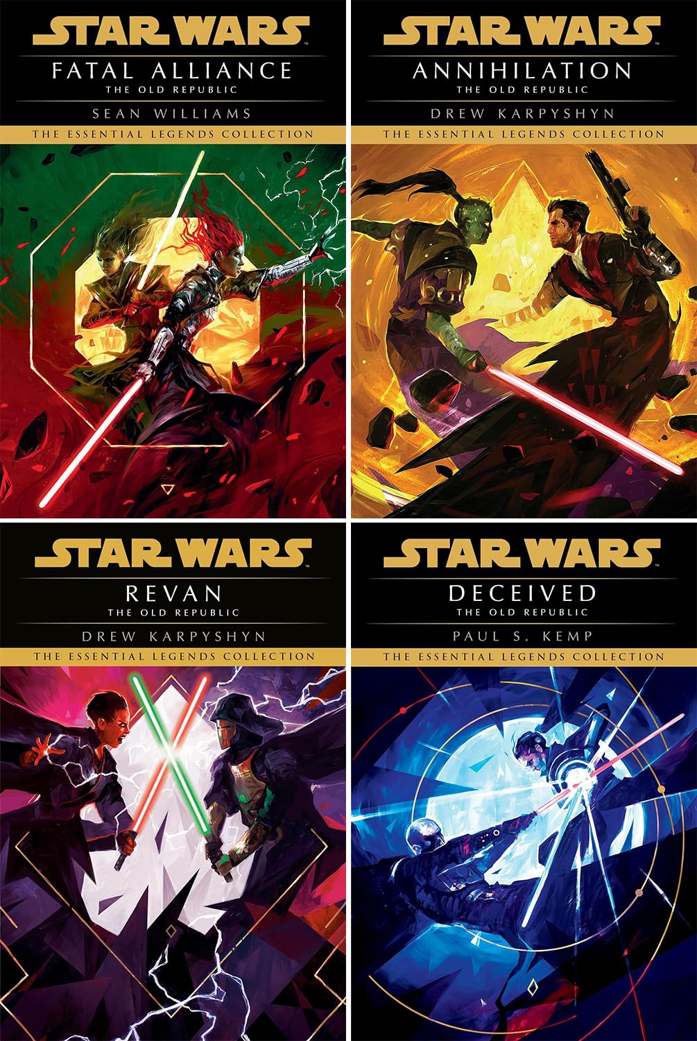Star Wars: Legends: The Old Republic (4 Book Series). Deceived, Revan, Fatal Alliance and Annihilation.