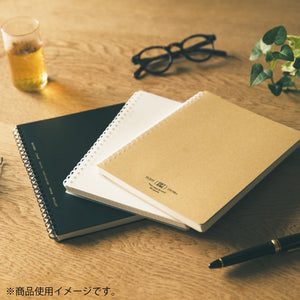 KOKUYO Spiral Lined Notebook, 10'' x 7'' Business Journal B5 Soft Ring Notebooks with 7 mm Ruled, 80 Perforated Sheets, Black 1 Subject Notebook, Note Taking for Work. Japan Import (SU-SV638A-D)