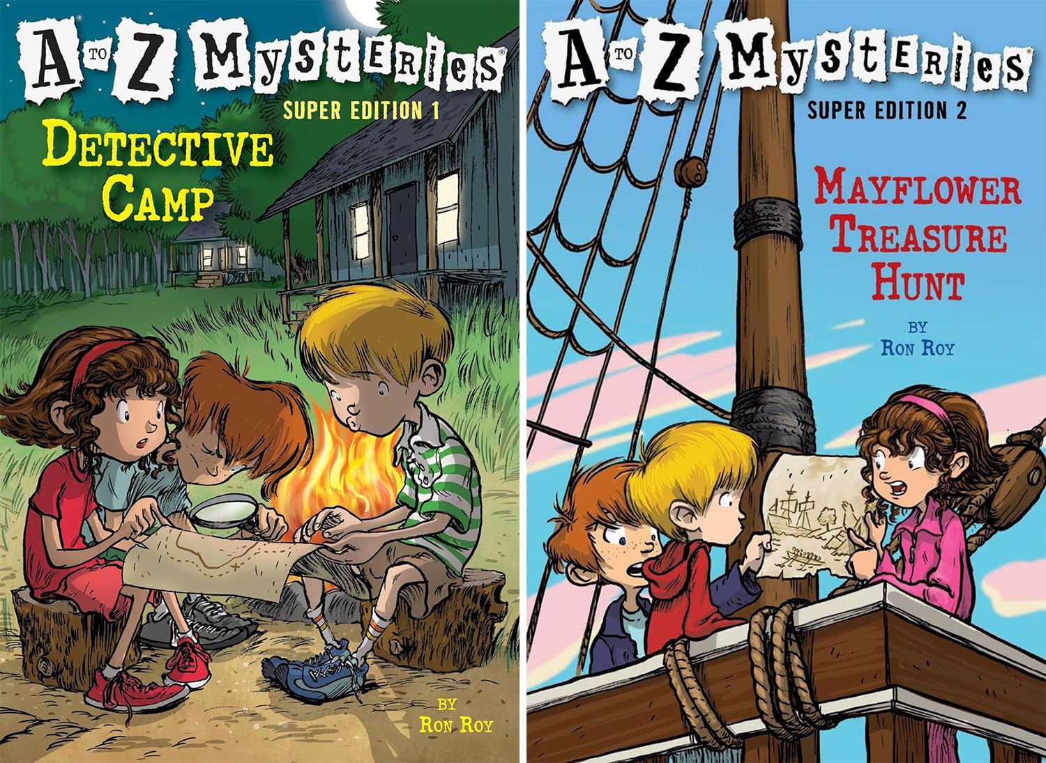 The A to Z Mysteries Super Edition Series. 14 Books Collection Set. Vol. 1- Vol. 14 by Ron Roy