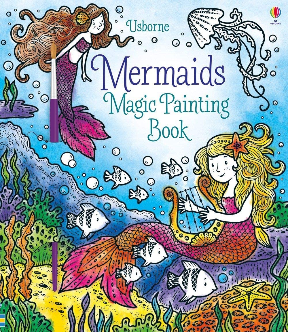Magic Painting Book 6 Books Collection Pack Set #3 (Cinderella, Dragons, Fairy Gardens, Mermaids, Snow Queen, Unicorns)