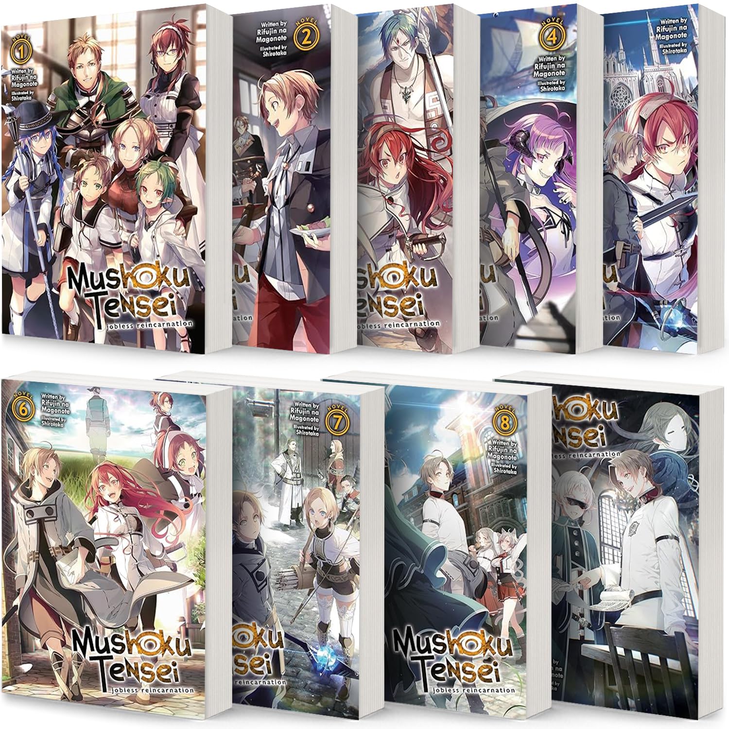 Mushoku Tensei: Jobless Reincarnation Light Novel Set Vol. 1-9, 9 Books Collection Set