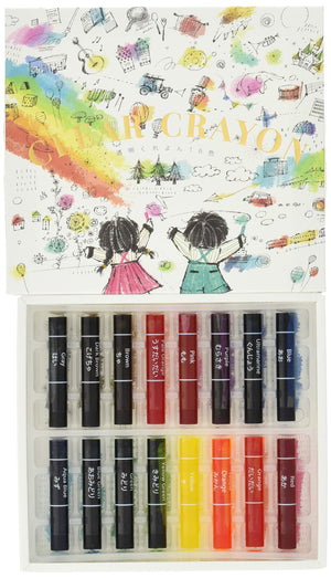 KOKUYO KE-AC28 Transparent Crayons, 16 Colors