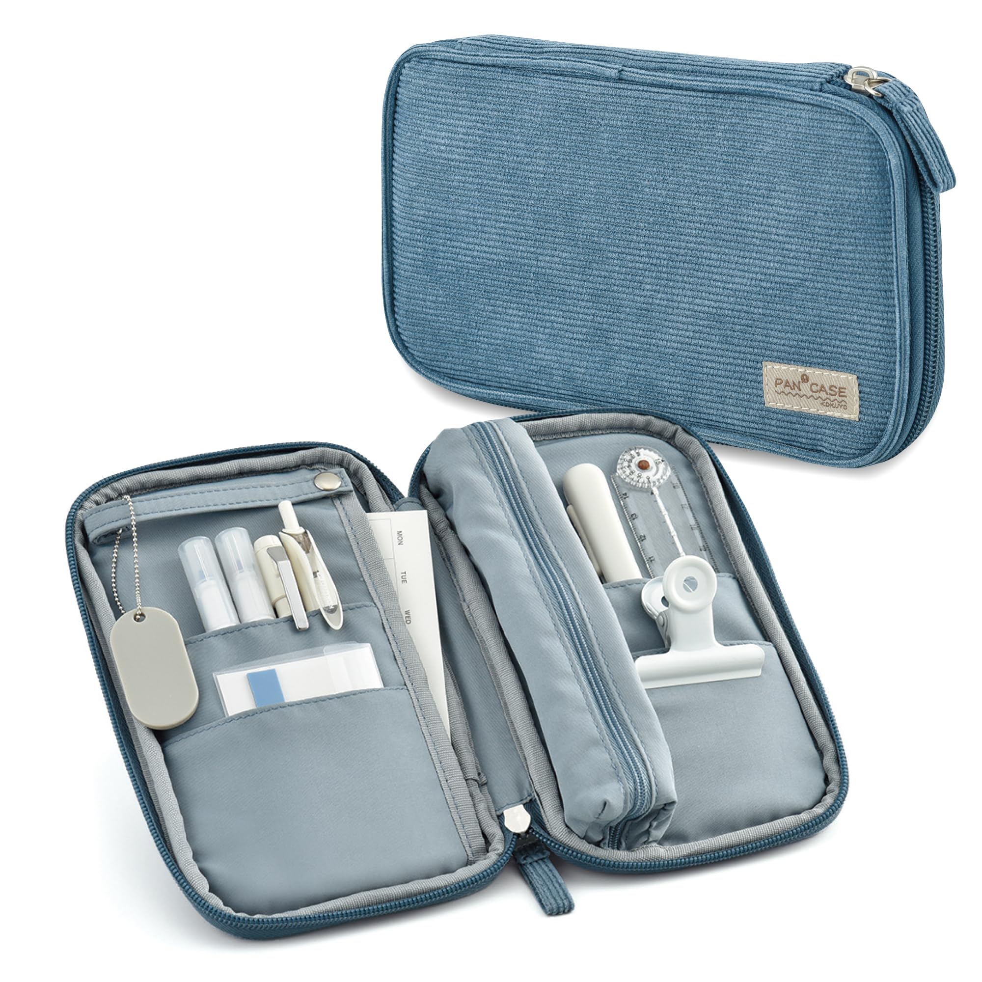 KOKUYO Slim Pencil holder Pouch (Blue)