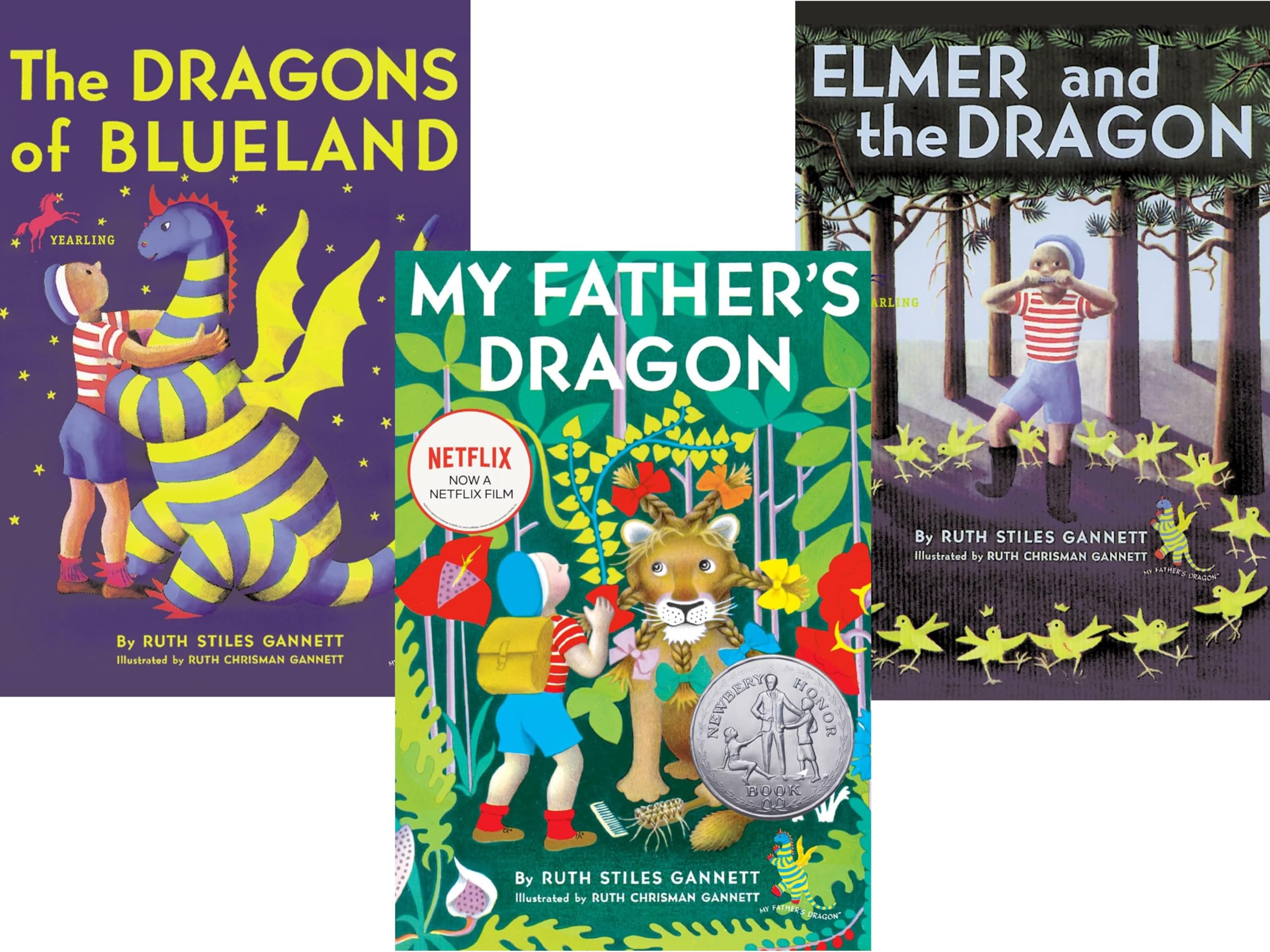 My Father's Dragon Series (Set of THREE Books: My Father's Dragon, Elmer and the Dragon, and the Dragons of Blueland) (My Father's Dragon) [Paperback] Ruth Stiles Gannett