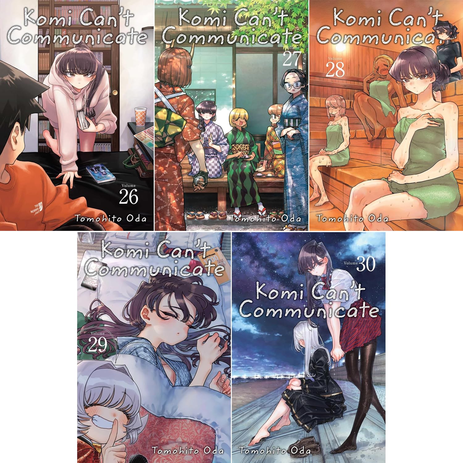 The Komi Can't Communicate Series 5 Books Collection Set, Vol. 26-30 by Tomohito Oda