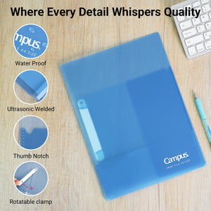 Kokuyo Portfolio Folder with Pockets Folder for Paper Organization, Heavy Duty Pocket Fits US Letter & A4，Dual-Purpose Clip & Pocket Design (FU-CE755M)