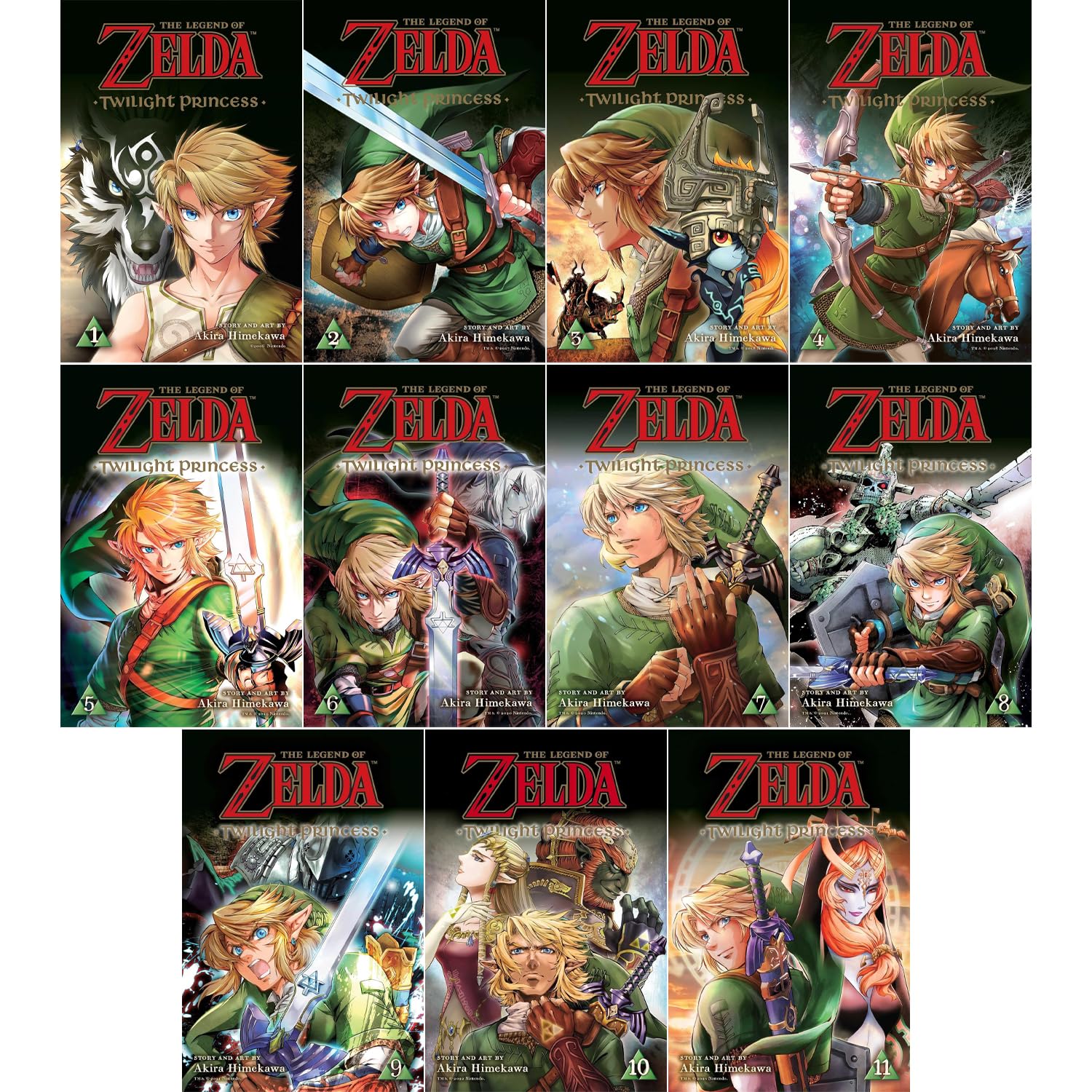 Legend of Zelda Twilight Princess Manga Vol. 1-11 by Akira Himekawa